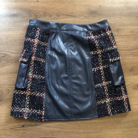 Tweed Mini Skirt, Chic Skater School Girl Posh Goth Statement Short Girly - Picture 4 of 13